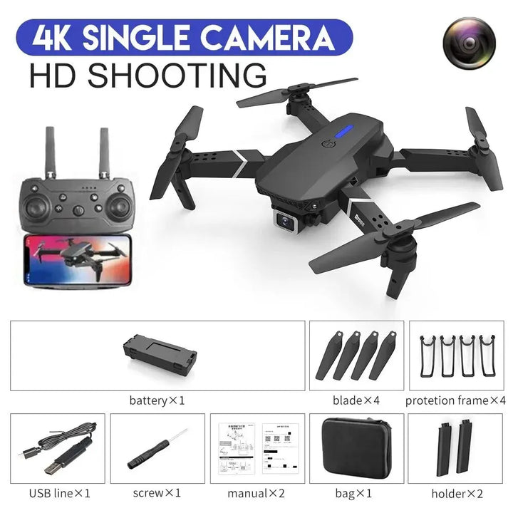 2024 E88Pro RC Drone 4K 1080P Wide Angle HD Camera