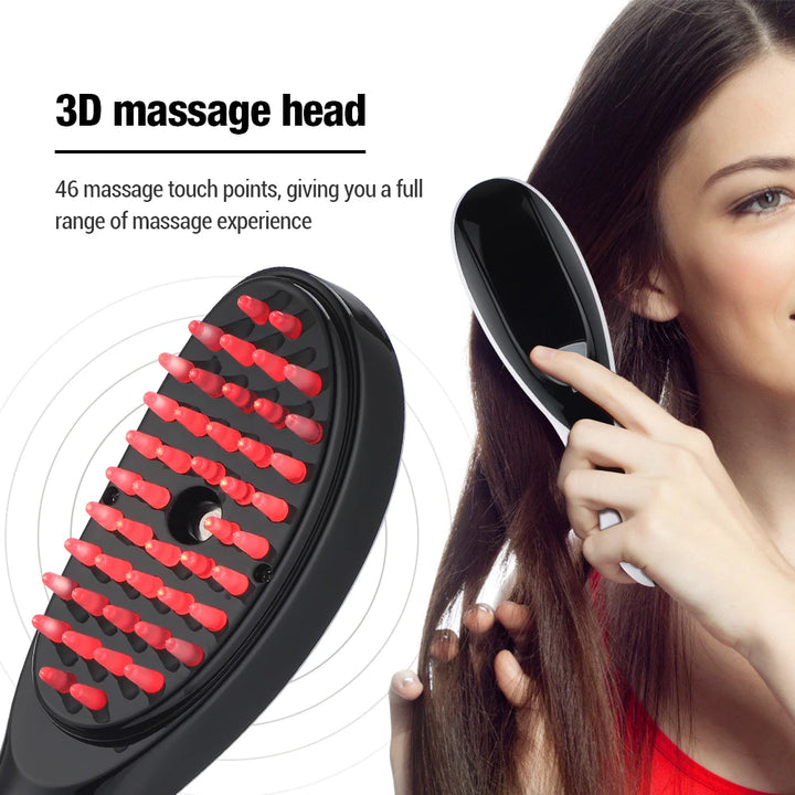 Electric Massage Comb Blue Red Light Therapy Vibration