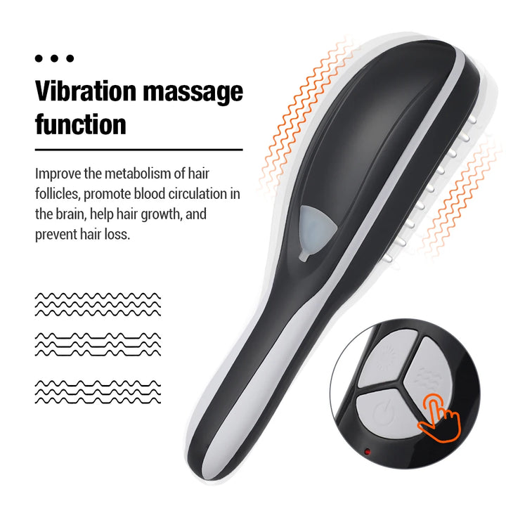 Electric Massage Comb Blue Red Light Therapy Vibration