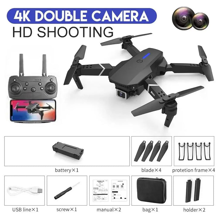 2024 E88Pro RC Drone 4K 1080P Wide Angle HD Camera